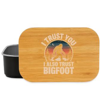 Bigfoot Sasquatch Yeti Cryptid Creatures Big Foot - Lunch Box - black - Front