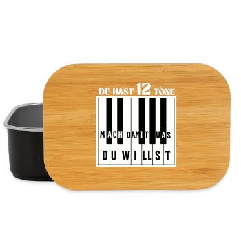 Klavier - Du hast 12 Töne - Piano Pianist - Lunch Box - Schwarz - Vorne