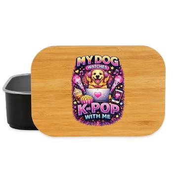 My Dog Watches K-Pop With Me - Lunch Box - black - Front