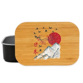 Japan Vintage japanische Landschaft - Lunch Box - Schwarz - Vorne