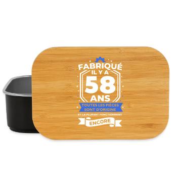 Fabriqué il y a 58 ans - Boîte à goûter - noir - Devant