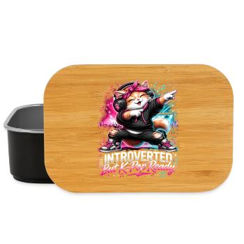 Introverted But K Pop Ready - Lunch Box - black - Front