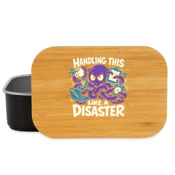 Funny Octopus Overstimulated - Lunch Box - black - Front
