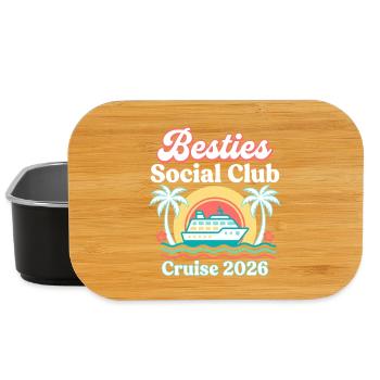 Croisière Besties Social Club 2026 Design rétro - Boîte à goûter - noir - Devant
