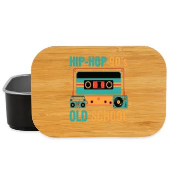 Hip Hop 90s Old School Cassette Retro - Lunch Box - black - Front