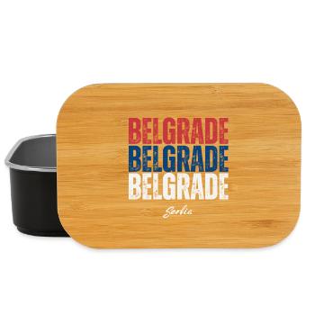 Belgrade, Serbie, j’adore Belgrade - Boîte à goûter - noir - Devant