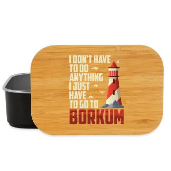 I DON'T HAVE TO DO ANYTHING, I JUST HAVE TO GO TO BORKUM - Lunch Box - black - Front