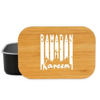 Ramadan Kareem Mosque Silhouette - Lunch Box - black - Front
