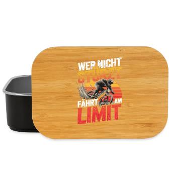  Wer Nicht Stürzt Fährt Am Limit Mountainbike - Lunch Box - Schwarz - Vorne