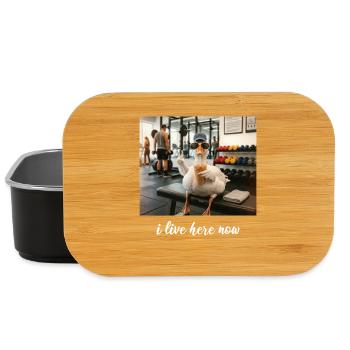 I Live Here Now Goose Gym Workout - Lunch Box - black - Front