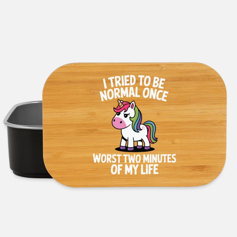 Unexpectedly Normal: Unicorn Joke Gift - Lunch Box - black