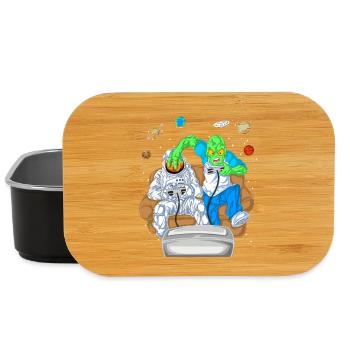 Alien Astronaut Gaming Shirt - Lunch Box - black - Front