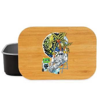 Astronaut Moon Vacation Shirt - Lunch Box - black - Front