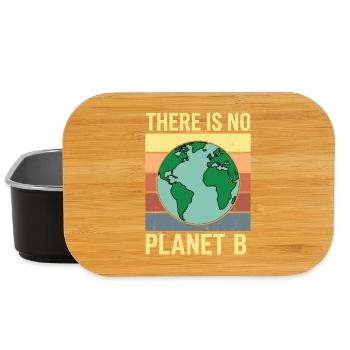 Il n’y a pas d’environnement rétro avec le t-shirt de la planète B - Boîte à goûter - noir - Devant