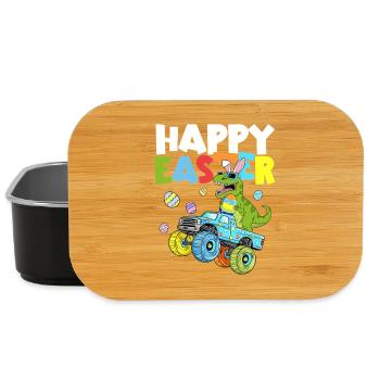 Dino Easter Monster Truck - Lunch Box - black - Front