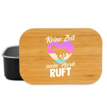 Reiten Pferdeliebhaber Reiterhof Pferde - Lunch Box - Schwarz - Vorne