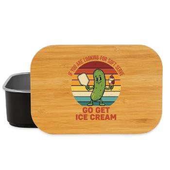 Pickleball-lustiger Spieler liebt Gurkenball-Creme - Lunch Box - Schwarz - Vorne