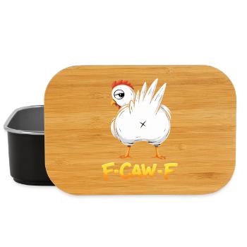 F-Caw-F Chicken Adult Humor Funny Rooster Fcawf - Lunch Box - Schwarz - Vorne