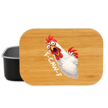 F-Caw-F Chicken Adult Humor Funny Rooster Fcawf - Lunch Box - Schwarz - Vorne