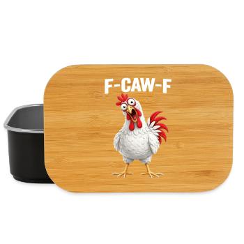 F-Caw-F Chicken Adult Humor Funny Rooster Fcawf - Lunch Box - Schwarz - Vorne