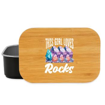 This Girl Loves Rocks Geologist - Rock Collector - Lunch Box - black - Front