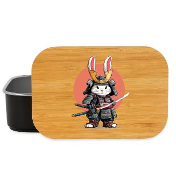 Guerrier Samouraï Lapin - Boîte à goûter - noir - Devant