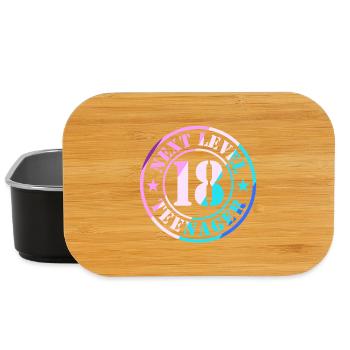 18th Birthday Boy Girl Teenager Level 18 - Lunch Box - black - Front
