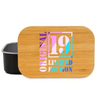 19e anniversaire Garçon Fille Adolescent Original 19 - Boîte à goûter - noir - Devant