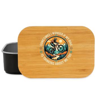 Mountain Bike Saying Adventure Bike - Lunch Box - black - Front