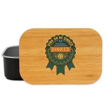 Joueur drôle de pickleball Dink ou Dinked - Boîte à goûter - noir - Devant
