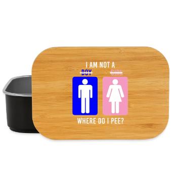 Non-Binary Where Do I Pee Gender Identity Graphic - Lunch Box - Schwarz - Vorne