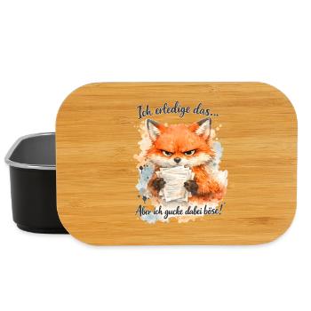 Lustiger Spruch Arbeit Büro Job Fuchs - Lunch Box - Schwarz - Vorne