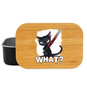 Horror Cat Halloween Party T Kitten Costume - Lunch Box - black - Front