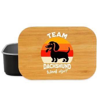 Team Dachshund - Lunch Box - black - Front