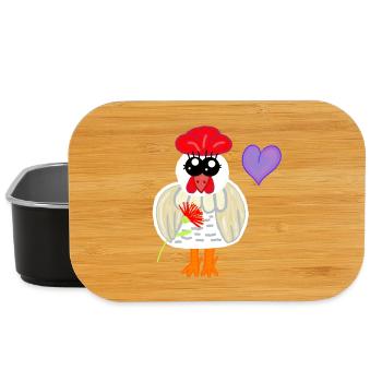 Cœur de poulet poulet pour l’anniversaire de la fête des mères - Boîte à goûter - noir - Devant