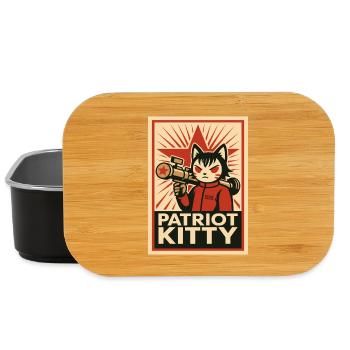 Patriot Kitty Rocket Art - Lunch Box - black - Front