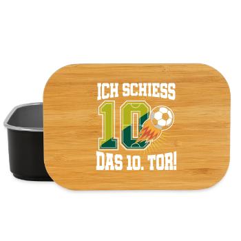 Ich Schiess 10. Tor Lustig 10. Geburtstag Fußball - Lunch Box - Schwarz - Vorne