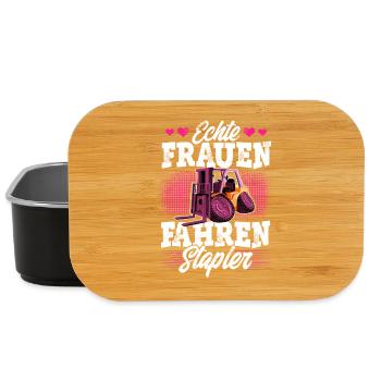 Staplerfahrerin - Lunch Box - Schwarz - Vorne