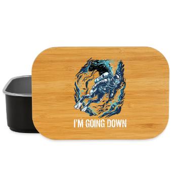 Scuba Diver Scuba Flag Going Down Retro - Lunch Box - Schwarz - Vorne