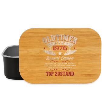 50. Geburtstag Geschenk Mann Oldtimer Mai 1976 - Lunch Box - Schwarz - Vorne