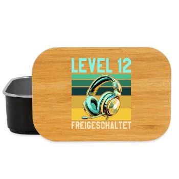 11. Geburtstag Junge Mädchen Gamer Level 11 - Lunch Box - Schwarz - Vorne