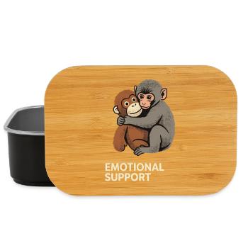 Emotional Support Baby Monkey Punch - Lunch Box - black - Front