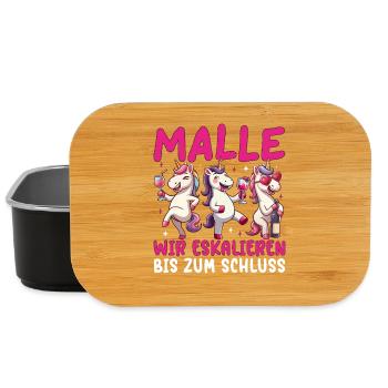 Malle We escalate to the end unicorn - Lunch Box - black - Front