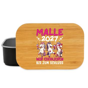 Malle 2027 We escalate to the end unicorn - Lunch Box - black - Front