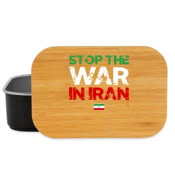 Arrêter la guerre d’Iran - Paix iranienne - Boîte à goûter - noir - Devant