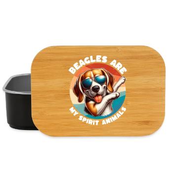 Drôles de proverbes de beagle - Boîte à goûter - noir - Devant