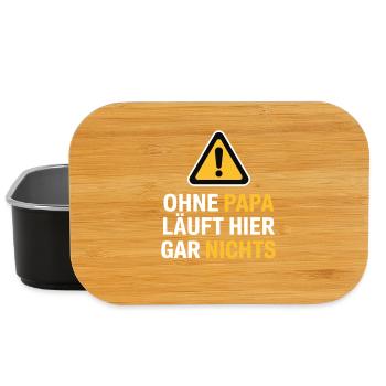 Ohne Papa Läuft Nichts Vater Geschenk Vatertag - Lunch Box - Schwarz - Vorne
