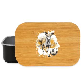 Greyhound Hund Fussball Team - Lunch Box - Schwarz - Vorne
