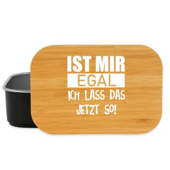 Ist mir Egal ich lass das so lustige Sprüche - Lunch Box - Schwarz - Vorne