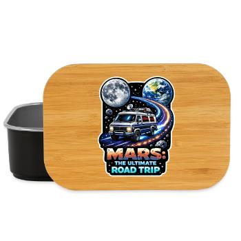 Let's go to Mars. Mars exploration mission - Lunch Box - black - Front